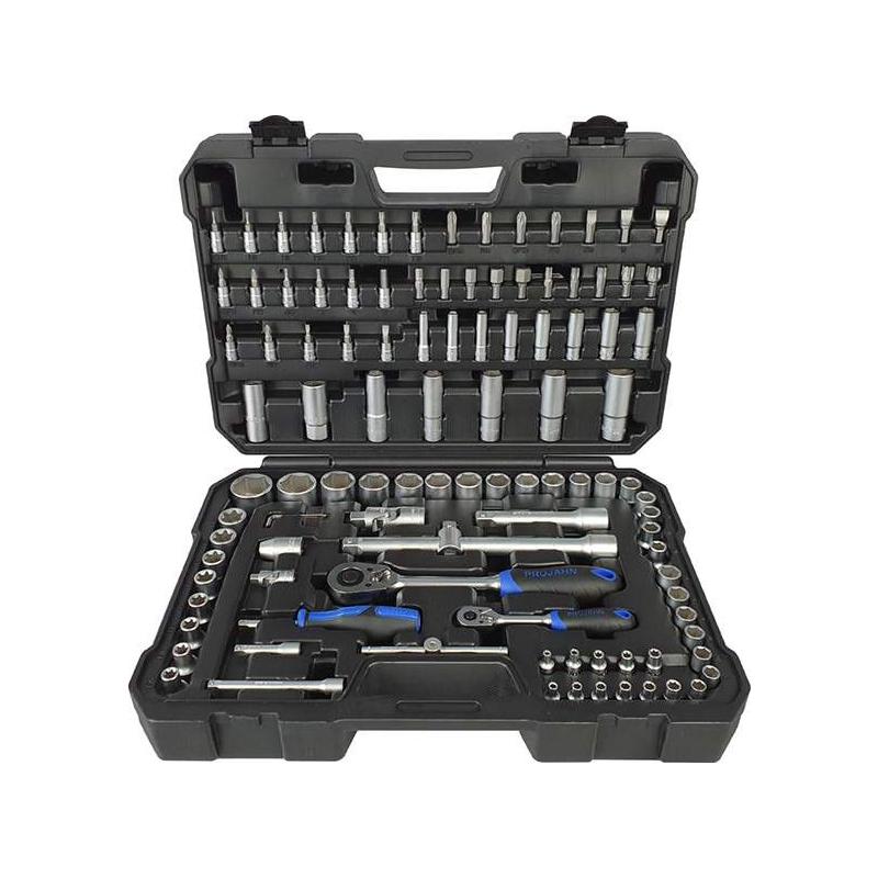 1/4" + 1/2" uzgriežņu atslēgu komplekts, 108 daļas, Proficraft, 72 zobu sprūdatslēga Projahn