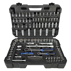 1/4" + 1/2" uzgriežņu atslēgu komplekts, 108 daļas, Proficraft, 72 zobu sprūdatslēga Projahn