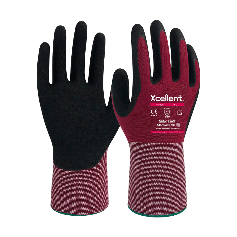 Cimdi ar nitrila pārklājumu Xcellent