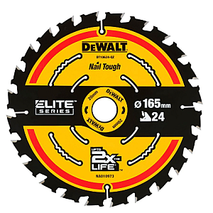 Cirkulārā zāģa disks kokam DeWalt ELITE CSB 165x20mm 24T