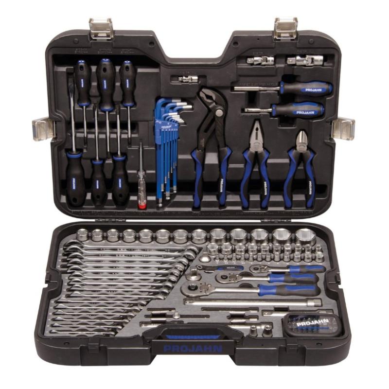 1/4" + 3/8" + 1/2" PROJAHN profesionāla universāla instrumentu kaste, 122 daļas